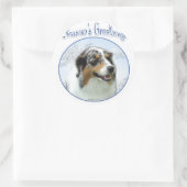 Aussie Frohen Festtage Runder Aufkleber (Tasche)