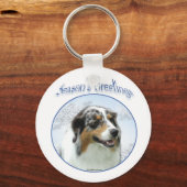 Aussie Frohen Festtage Schlüsselanhänger (Vorderseite)