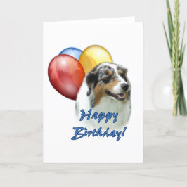Aussie Happy Birthday Balloons Karte
