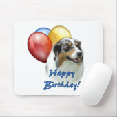 Aussie Happy Birthday Balloons Mousepad (Mit Mouse)