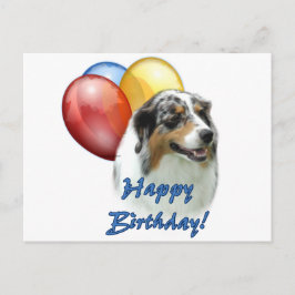 Aussie Happy Birthday Balloons Postkarte
