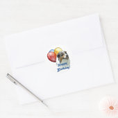 Aussie Happy Birthday Balloons Runder Aufkleber (Umschlag)
