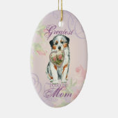 Aussie Heart Mama Keramik Ornament (Rechts)