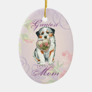 Aussie Heart Mama Keramik Ornament