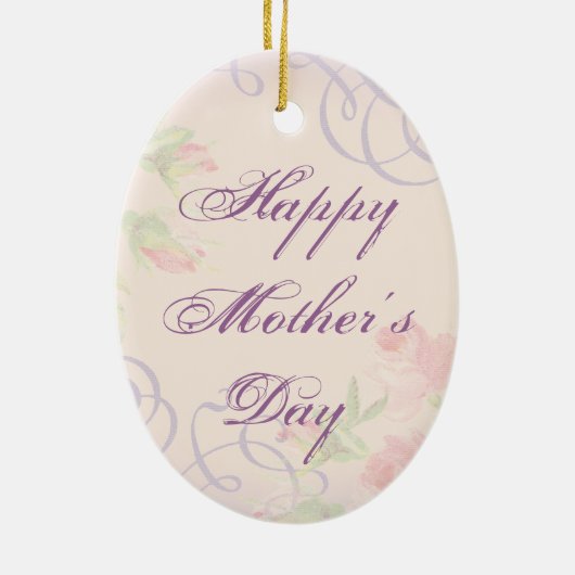 Aussie Heart Mama Keramik Ornament (Hinten)