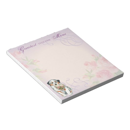 Aussie Heart Mama Notizblock (angewinkelt)