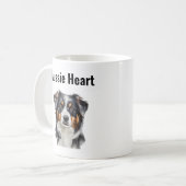 Aussie Heart - niedlicher australischer Schäferhun Kaffeetasse (Vorderseite Links)