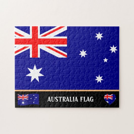 Aussie Hearts & Australian Flag / Australien Puzzle (Horizontal)