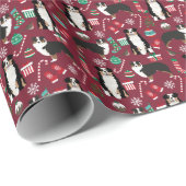 Aussie Hund tribunte Weihnachtsfeiertage Geschenkpapier (Rolleneckpunkt)