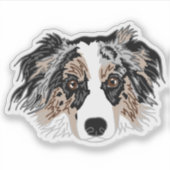 Aussie-Hundemutter-Tasse Aufkleber (Vorderseite)