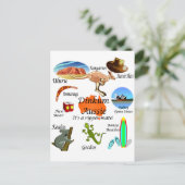 Aussie Icons Postkarte (Stehend Vorderseite)