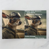 Aussie Kangaroo King of the Airways, Geburtstagska Karte (Innenseite)