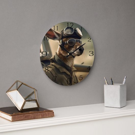 Aussie Kangaroo King of the Airways, Große Wanduhr (Büro)