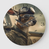 Aussie Kangaroo King of the Airways, Große Wanduhr (Vorderseite)