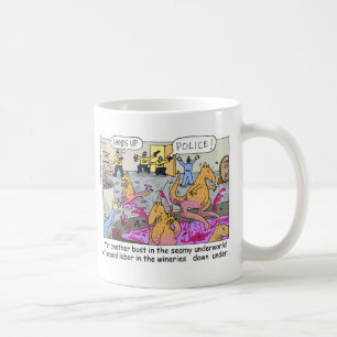 Aussie Kangaroo Wineries Funny Gifts & T-Shirts Kaffeetasse