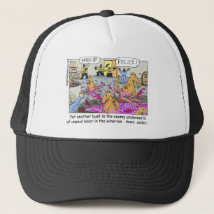 Aussie Kangaroo Wineries Funny Gifts & T-Shirts Truckerkappe