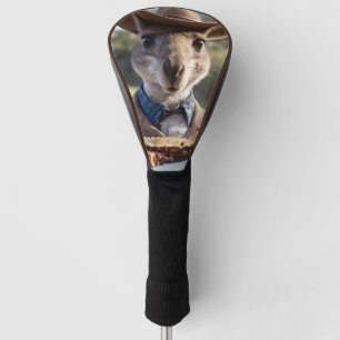 Aussie-Känguru hält eine Fleischpastete, Golf Headcover