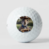 Aussie-Känguru hält eine Fleischpastete, Golfball (Vorderseite)