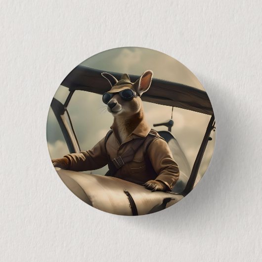Aussie-Känguru-Pilot, Button (Vorderseite)