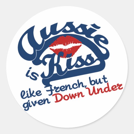 Aussie Kiss Sticker (Vorderseite)