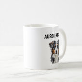 Aussie Kisses - Niedliche australische Shepherd Do Kaffeetasse (VorderseiteRechts)