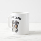 Aussie Kisses - Niedliche australische Shepherd Do Kaffeetasse (Vorderseite Links)