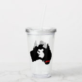 Aussie Liebe Koala Black Acryltrinkbecher (Rückseite)