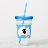 Aussie Liebe Koala White Acryltrinkbecher (Rückseite)