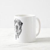 Aussie-Look – Roter Hundemund-Becher Kaffeetasse (VorderseiteRechts)