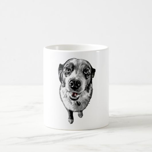 Aussie-Look – Roter Hundemund-Becher Kaffeetasse (Mittel)