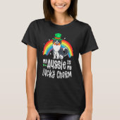 Aussie Lucky Charm St Patricks Day Dog Australian T-Shirt (Vorderseite)