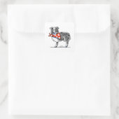 AUSSIE-M Australian Shepherd Quadratischer Aufkleber (Tasche)