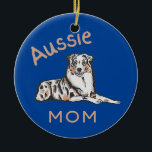 Aussie Mama Australian Shepherd Aussie Dog Keramik Ornament<br><div class="desc">Aussie Mama Australian Shepherd Aussie Dog Wigglebutt Geschenke Geschenk. Perfektes Geschenk für Ihren Vater,  Mama,  Papa,  Männer,  Frauen,  Freunde und Familienmitglieder am Erntedank Tag,  Weihnachten,  Muttertag,  Vatertag,  4. Juli,  1776 Unabhängiger Tag,  Veteranen Tag,  Halloween,  Patrick's Day</div>