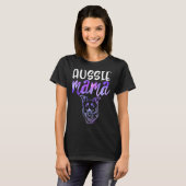 Aussie Mama Australian Shepherd Herding Dog Mom Da T-Shirt (Vorne ganz)