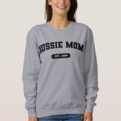 AUSSIE MAMA Dog Mum Custom Birth Year Sweater Sweatshirt (Vorderseite)