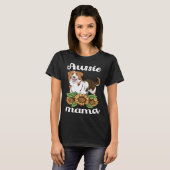 Aussie Mama Sunflower Australian Shepherd Women Mo T-Shirt (Vorne ganz)