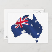 Aussie Map-Flagge Postkarte (Vorne/Hinten)