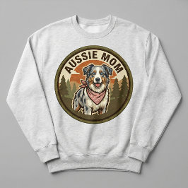 Aussie-Mom-Crewneck Australian Shepherd Hundemutte Sweatshirt