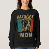 Aussie Mom Retro Australian Shepherd Sweatshirt (Vorderseite)