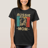 Aussie Mom  Retro Australian Shepherd T-Shirt (Vorderseite)