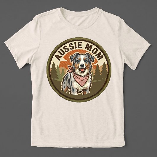 Aussie Mom Tee | Australian Shepherd Mutter Gesche