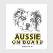 Aussie On Board Aufkleber (Blatt)