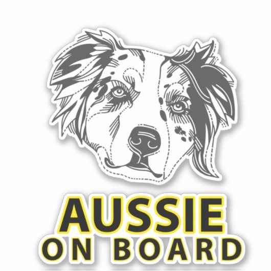 Aussie On Board Aufkleber (Vorderseite)