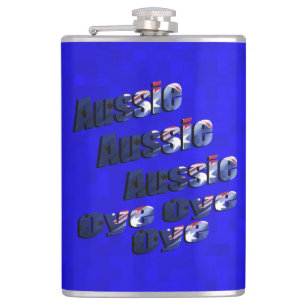Aussie Oye Picture Logo, Flachmann
