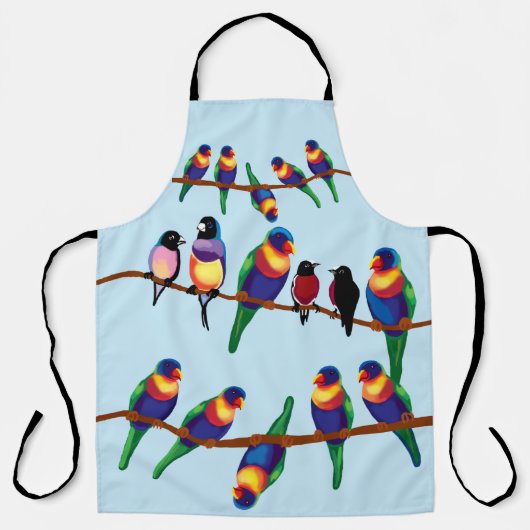 Aussie Papageien Schürze (Vorderseite)