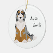 Aussie Poodle mix, Aussiedoodle Christmas Ornament (Links)