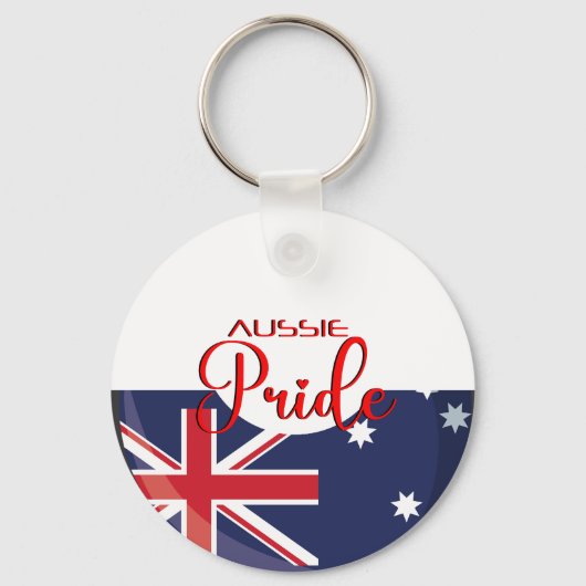 Aussie Pride Carry: Abwärts unter Spirit Key Rings Schlüsselanhänger (Vorderseite)