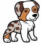 aussie Red merle Cartoon Fotoskulptur Schlüsselanhänger<br><div class="desc">wie</div>