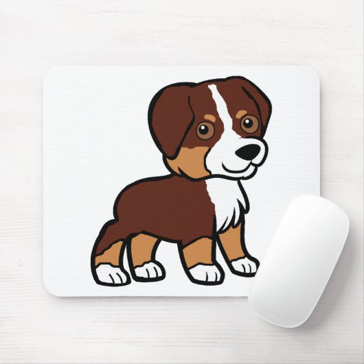 aussie red tri Cartoon Mousepad (Mit Mouse)