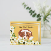 Aussie Red Tri Puppy Get Well Postcard Postkarte (Stehend Vorderseite)